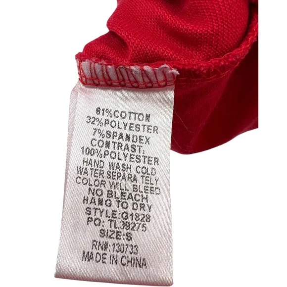 Umgee red t-shirt dress short bell sleeve mesh detail mini dress casual - Picture 2 of 6